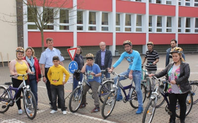 Fahrradtraining für Flüchtlinge